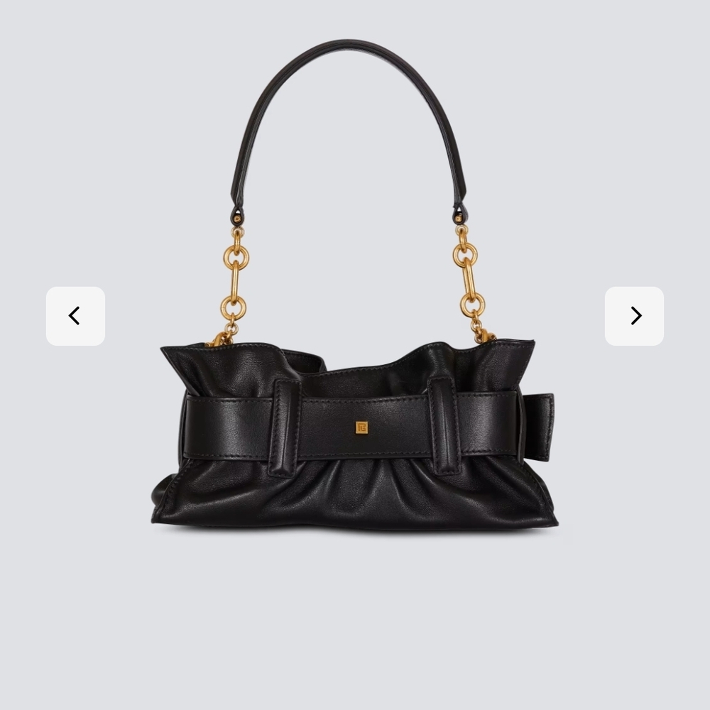 Balmain Black and Gold Shoulder Bag - Picture 7 of 17